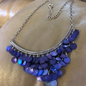 Blue beautiful decorative necklace